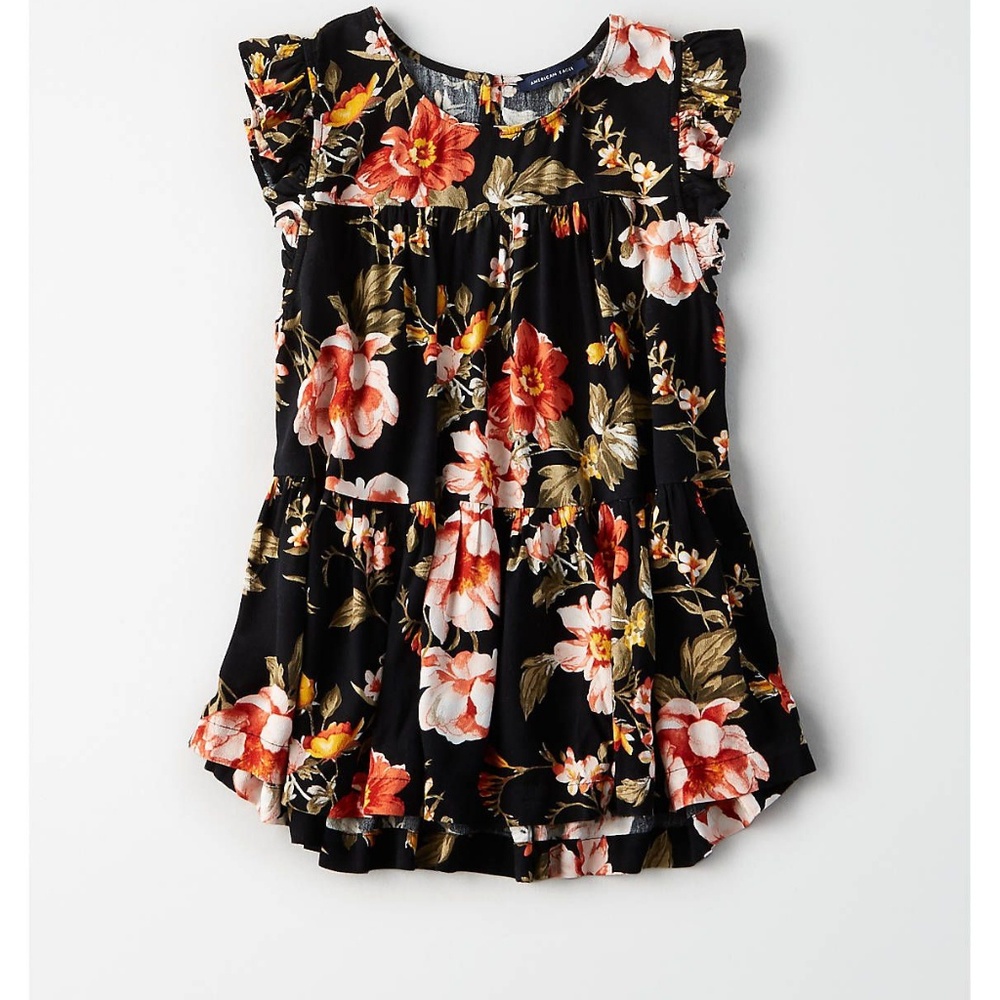 American eagle ruffle top